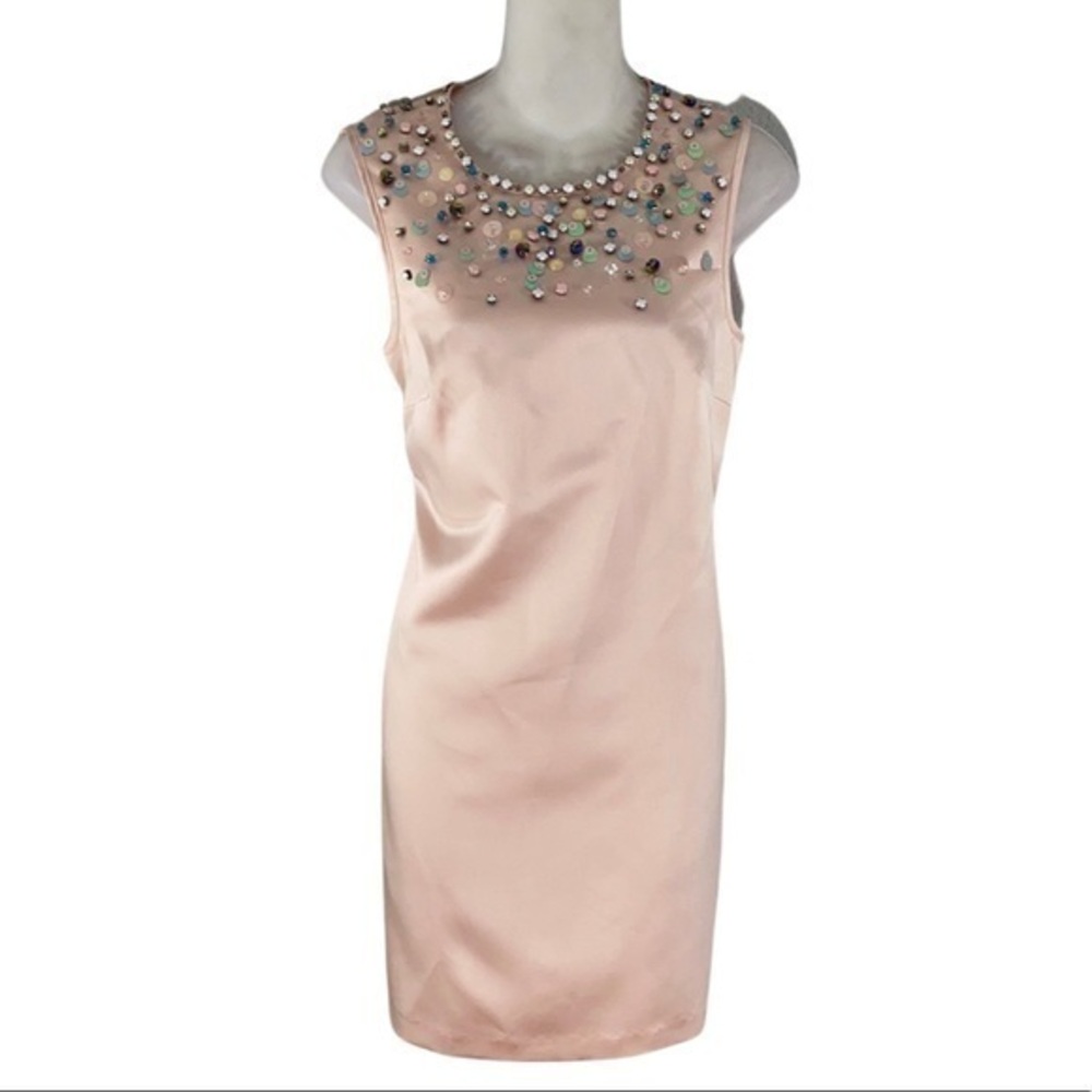 Cheers by Cynthia Rowley pink bead jewel dress